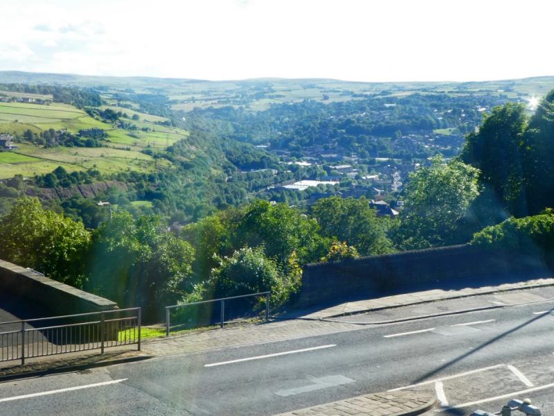 The view of the south Pennines from the restaurant